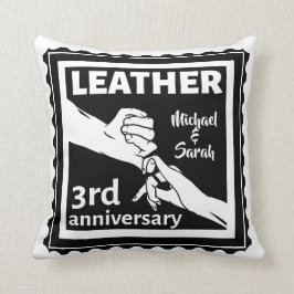 3 RD Bröllop-årsdagen för händer, traditionell Kudde