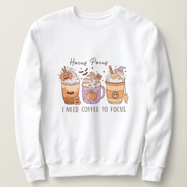 3 Retro Halloween-kaffe, Hocus pocus Frappuccino T Shirt (Design framsida)