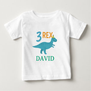 3 Rex Dinosaur Födelsedagsdesign T Shirt