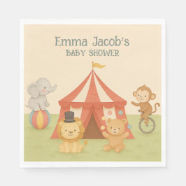 3 Ring Circus Baby Shower Pappersservett