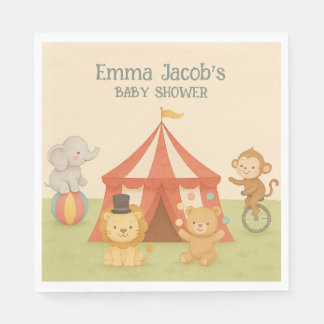 3 Ring Circus Baby Shower Pappersservett