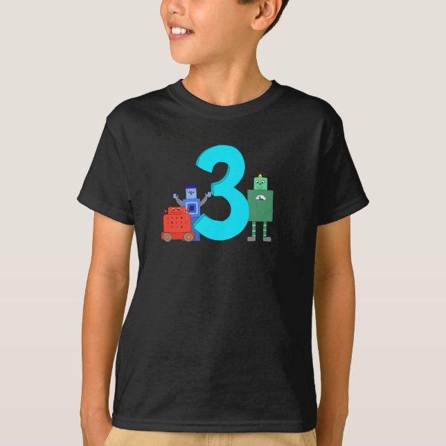 3 robotar t shirt (Framsida)