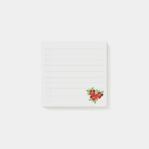 3 Röda Blommor Post-it-lappar Post-it Block