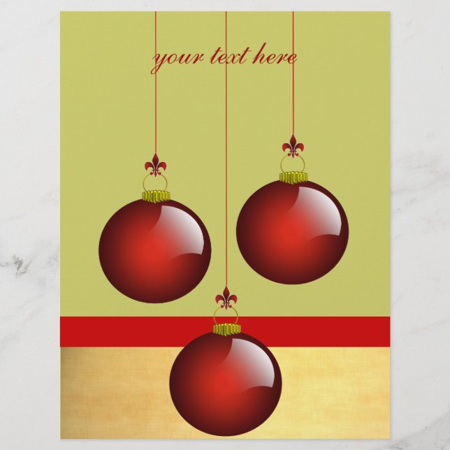 3 Röda Dekorationer Reklamblad (Framsidan)