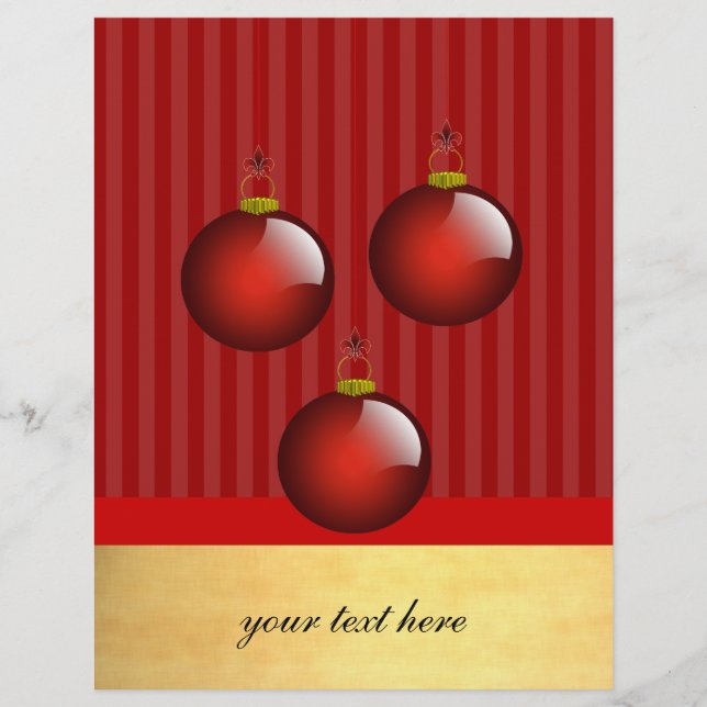 3 Röda prydnadsföremål Reklamblad (Framsidan)