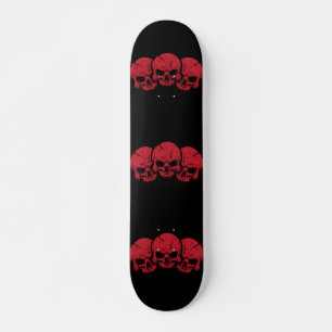 3 röda skalle mini skateboard bräda 18,5 cm