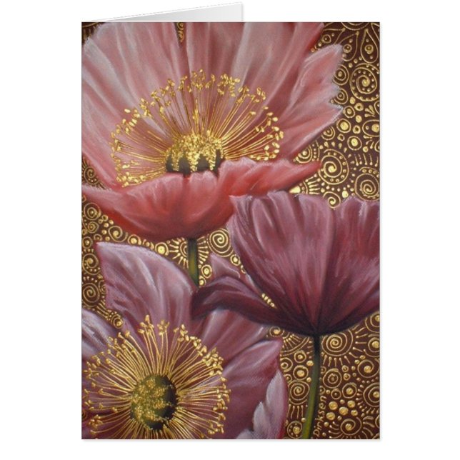 3 ROSA POPIER HÄLSNINGSKORT (Framsidan)