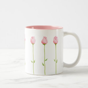3 Rosa Rosenknopp Mugg
