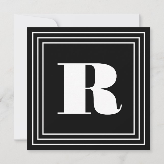 3 Ruta Monogram | Svart & Vitt (Framsida)