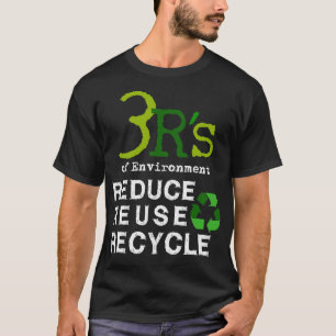 3 s Återvinna för att minska miljöns återanvändnin T Shirt