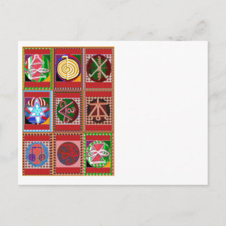 3 Sale Karuna Reiki Healing Symbol Art Gifts Vykort