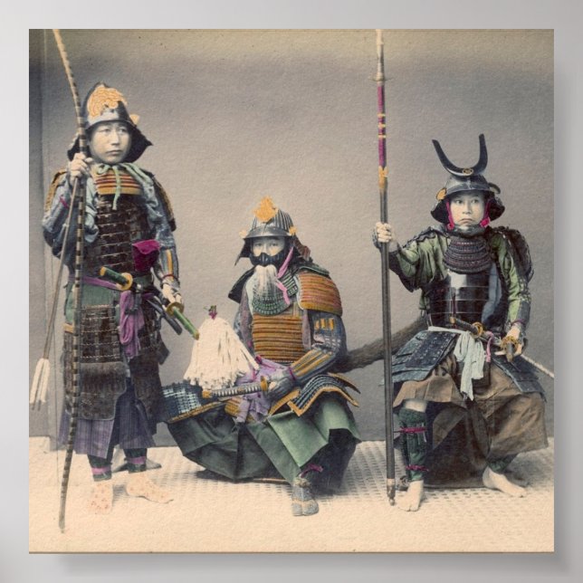 3 Samurai i Armor med Poster vapen (Framsidan)