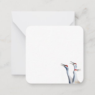 3 Sandhill Cranes Photo Stationery Flata antecknin Anteckningskort