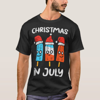 3 Santa Popsicles Christmas In July Cute Summer Xm T Shirt