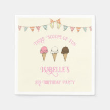 3 Scoops Roligt 3rd Birthday Ice Cream Party