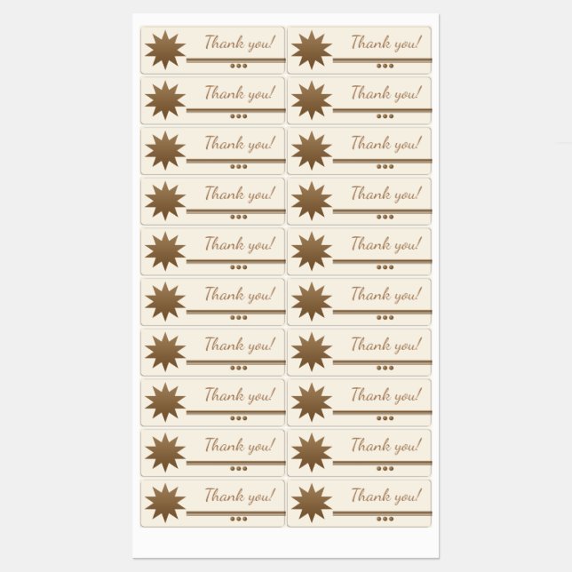 3 Sfär Guld Text Kräm Tacksamhets Etiketter (Ark)