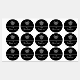 3 Sfär Silver Text Svart Professionella Etiketter