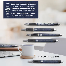 3-sidig Logotyp Business Blue med vit Namn