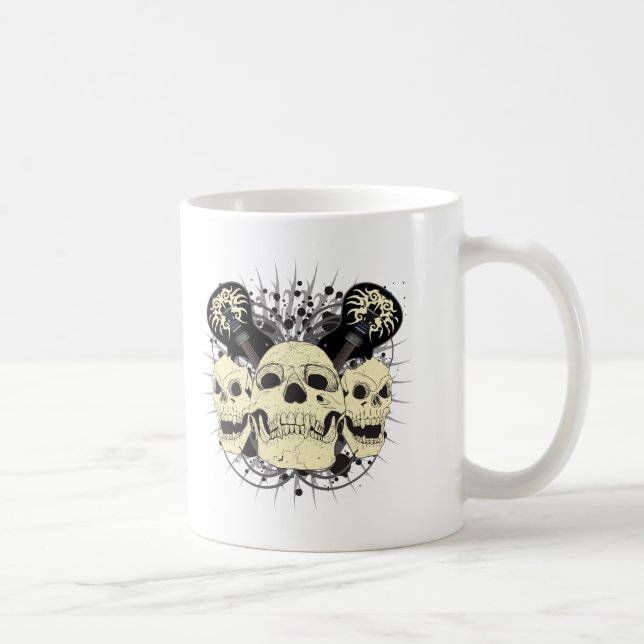 3 skallegitarrer kaffemugg (Höger)