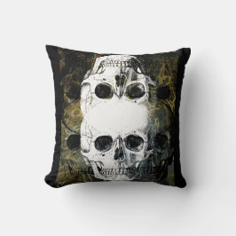 3 Skulls Graffiti Kudde