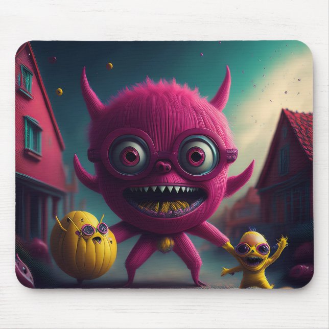 3 Små Monster Rullar Genom By Musmatta (Framsidan)