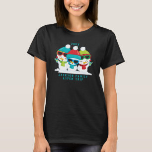 3 Snömannen jul vinter familj anpassad text T-Shir T Shirt