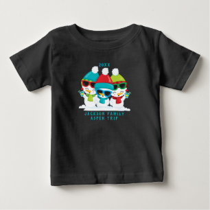 3 Snömannen jul vinter familj anpassad text T Shirt
