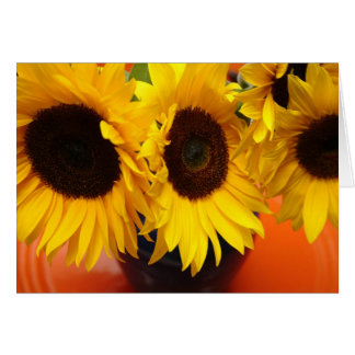3 Solblommor Hälsningskort