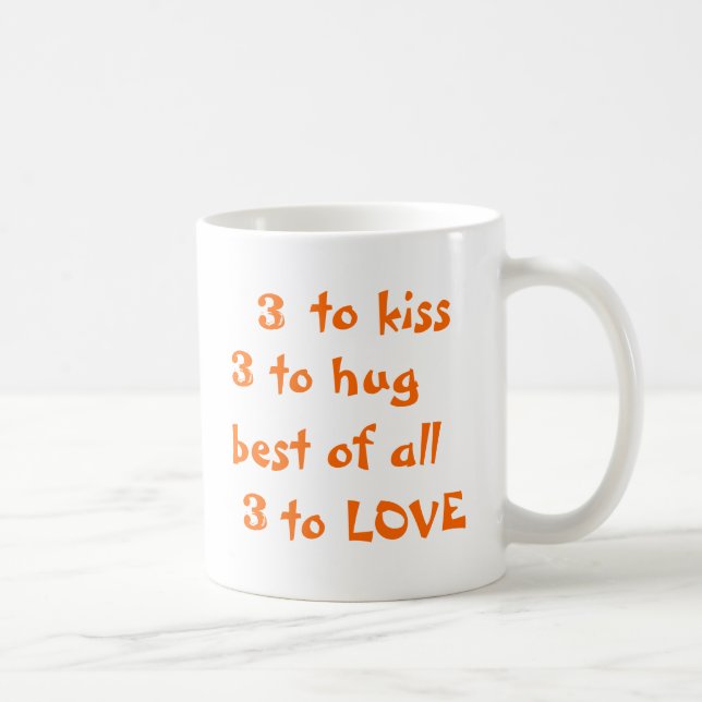 3 som ska kyssas 3 som ska kramas, bäst allra, 3 kaffemugg (Höger)