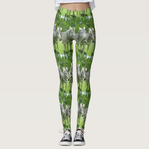 3 söta zebror leggings