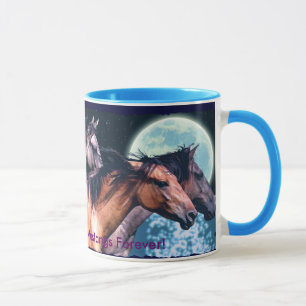 3 Spanska musslor Horse-Älskare där Drinking Mugg