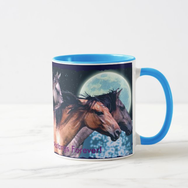 3 Spanska musslor Horse-Älskare där Drinking Mugg (Höger)