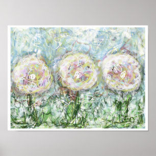 3 staplar Poster originalAbstrakt Art