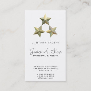 3 Star Talent Visitkort