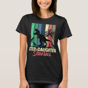 3 Stegdotter till Rex Saurus Dinosaur med fotsteg T Shirt