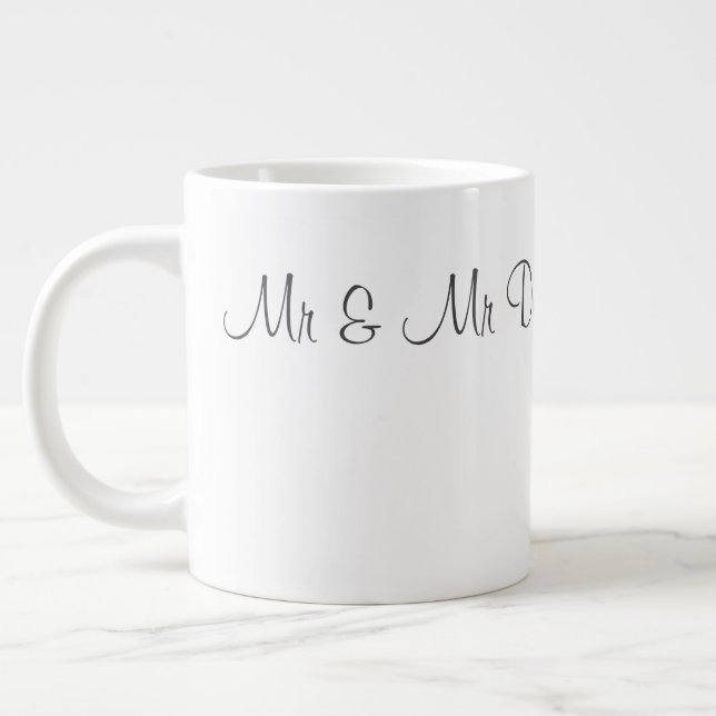 3 Stil Mugg - Bröllop-årsdagen Mugg Jumbo Mugg (Vänster)
