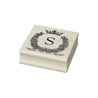 3 storlekar gummi frimärke Monogram Initial Brev S Stämpel