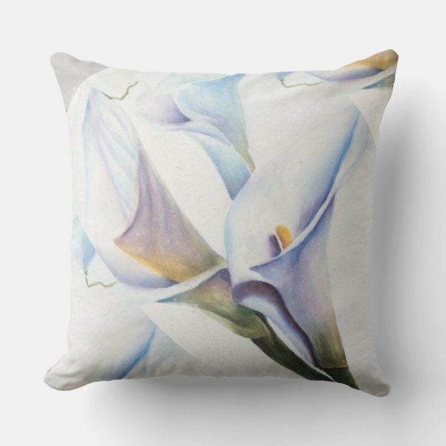 3 STUNNING CALLA LILIES PATIO PILLOW UTOMHUSKUDDE (Framsida)