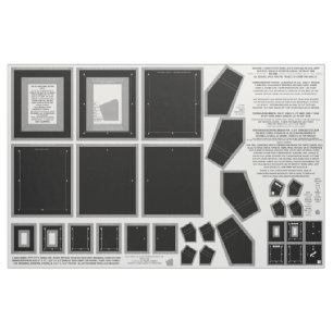 3 Svart Zazzle Fabric-fotobildsbåtar i ram Tyg