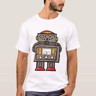 3 synad förvånad robot t-shirt
