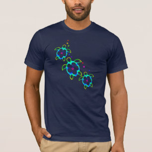3 Tie färgade Honu sköldpaddor Tee