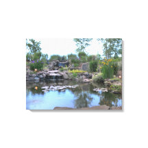 3-Tier Waterfall Koi Pond Canvas