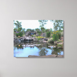 3-Tier Waterfall Koi Pond Canvas