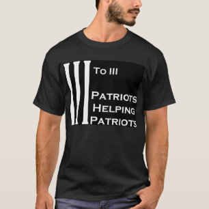 3 till 3 patriotportionpatrioter svärtar utan kant t-shirt