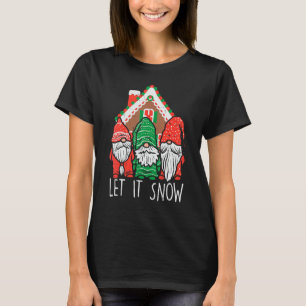 3 Tomtar Låt Det Snöa Pepparkakshus Jul G T Shirt