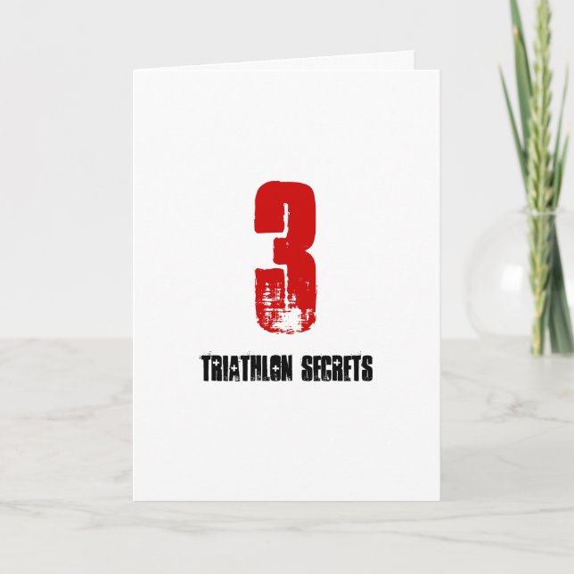 3 Triathlon Secrets - Triathlet Card-kort för Lyck Kort (Framsida)