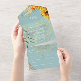 3 tum1 Monogram Solblommor Pampas Grass Bröllop OS