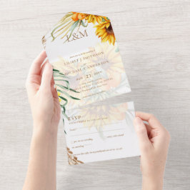 3 tum1 Monogram Solblommor Pampas Grass Bröllop OS