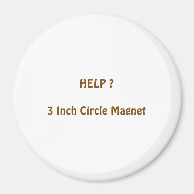 3 tums cirkelmagnet magnet (Framsidan)