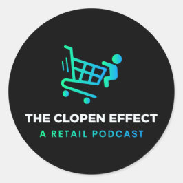 3-tums Clopen-effekt Runt Klistermärke